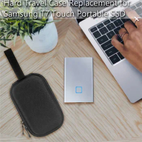 Storage Case for Samsung T7 Touch Portable SSD Solid State Drives Storage Bag Shockproof EVA Protective Case with Silicone Cover