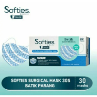 MASKER SOFTIES DAILY POLOS - MASKER SURGICAL BATIK ISI 30 - SOFTIES SURGICAL 3PLY MEDIS - EARLOOP MA