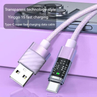 100w USB C Fast Charge Cable Type C TO Type C Type C TO LIGHTNING USB-Micro USB Transparent braided data Cable Universal