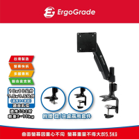 ErgoGrade 快拆式鋁合金穿夾兩用雙臂螢幕支架(EGATC10Q)電腦螢幕支架/穿桌/夾桌/MIT