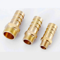 2pcs Brass Male Thread Connector G1/8'' 1/4'' 3/8'' To 6~12mm Pagoda Irrigation Water Pump Joint Pipe Adapter Fitting For Garden