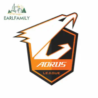 EARLFAMILY 13cm x 12.7cm for Aorus League CSGO Car Stickers and Decals Waterproof Anime Scratch-proof Car Styling JDM Decoration