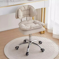 【E家工廠】梳妝椅 辦公椅 椅子 書桌椅 升降椅 辦公椅子(390-HB梳妝椅（白色）)