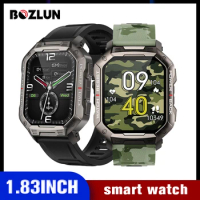 BOZLUN Smart Watch Men Pedometer 410mAh 1.83 inch Sports Fitness Tracker Bluetooth Call Waterproof SmartWatch for Android ios