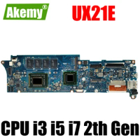 UX21E Notebook mainboard For ASUS UX21 UX21E 60-N8NMB4F00 Laptop motherboard I3 I5 I7 2th Gen CPU 4GB RAM 100% tested work