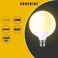 (LGM-15B22W)LED燈膽(G120大球型膽) - 15W / B22釘頭 / 黃光3000K #LED燈泡