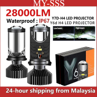 2Pcs Y6D/Y7D H4 LED RHD Car Light Far And Near Integrated Motorcycle Locomotive Mini Projector Lens