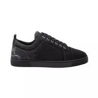 CHRISTIAN LOUBOUTIN [12.12 Dealcember] Fun Louis Junior Denim Trainers Sneakers Black