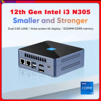 Topton 12th Gen Intel i3 N305 Mini PC N300 N200 DDR5 PCIE3.0x4 2xi226-V 2.5G Firewall Router Office PC Windows 11 NUC WiFi6 M9S
