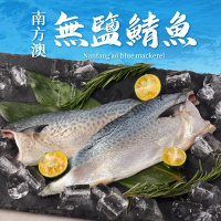 【享吃海鮮】南方澳鮮撈無鹽鯖魚50片組(2片裝/110-120g/片)