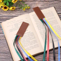 Colorful Books Reading Page Ribbon Bookmark Artificial Leather Bookmark Markers