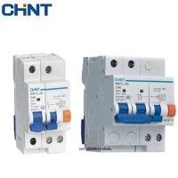 CHINT Leakage Circuit Breaker NB1L-40 1P+N 2P Electromagnetic Differential Switch RCBO Type C 10A 16