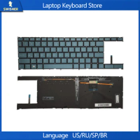 NEW RU For Asus ZenBook Duo UX481 UX481FA UX481FL Russian Backlit Laptop Keyboard