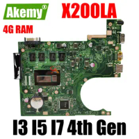 X200LA Mainboard For ASUS Vivobook F200LA F200L X200L X200LA Laptop Motherboard I3 I5 I7 4th Gen 4GB/RAM LVDS or EDP