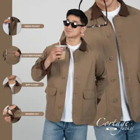 WOODCUTTER Jaket Polos Kerah Corduroy - Cortage Blouson Jacket Brown L