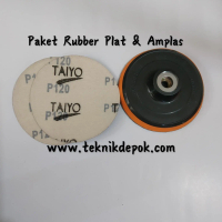 Paket Rubber Pad 4 Inch Amplas Grid 120 2 Pcs Amplas Gerinda Velcro
