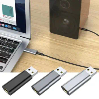 USB to 3.5mm Audio Jack Adapter Portable USB to AUX Audio Jack External Stereo Sound Card 2 in 1 for Headsets Headphone Laptop