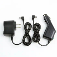 Car Charger+AC Power Adapter For Garmin GPS Nuvi 50 LM/T 55 LM/T 65 LM/T 66 LM/T