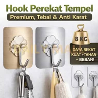 Gantungan Hook Multifungsi Premium / Magic Hook Perekat Super Kuat untuk Dinding Keramik Gold