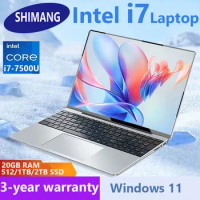 2024 laptops Windows 11 Intel CORE i7-7500U laptop 20GB RAM 1TB/2TB SSD Computer 1920*1080 Resolution Office Study PC Computer