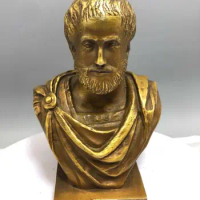 Art Collection Bronze statue, Handmade Sculptures,World-famous Figures, "Aristotle", Home and Study Decorations