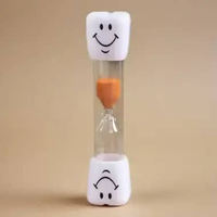 Jam Pasir -+3 Menit Timer Sikat Gigi Anak Mainan Penghitung Waktu Jam Pasir Smile Orange