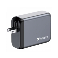 【Verbatim 威寶】PD100W GaN氮化鎵超高速充電器4孔(內附C to C快充傳輸線)
