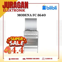 MODENA FC8640 Kompor Gas Freestanding Stainless One Hand Ignition 8640