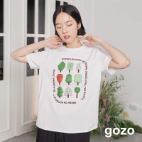 gozo 水果冰棒樹純棉厚磅T恤(兩色)