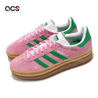 adidas 休閒鞋 Gazelle Bold W 女鞋 粉紅 綠 復古 膠底 厚底 增高 愛迪達 IE0420