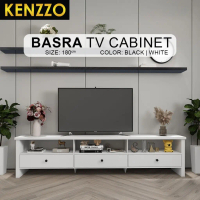 Kenzzo NEW Arrival PROMO: Basra Series 6ft TV Cabinet Modernist Design / Tv Rack / Rak TV 3 Drawer T