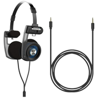 [4美國直購] Koss Porta Pro Utility 版 3.5mm插頭 頭戴式耳機 可換線設計 含3.5轉2.5mm 1.2m音源線 收納袋 On-Ear Headphones