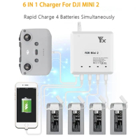For DJI Mini 2/SE Multi Charger Charge 4 Batteries For USB port Remote Control Charging For DJI Mini 2/SE Drone Accessories
