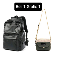Tas Ransel Kulit Anti Air Waterproof Backpack Laptop 15 inch Tas Sekolah Kuliah Kerja Pria Wanita Ta