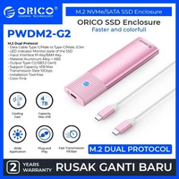 ORICO M.2 NVMe/NGFF Dual Protocol Enclosure - PWM2 Series PWDM2-G2 Pink