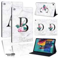 Case For Samsung Galaxy Tab A A6 7.0 10.5/S5e/E 9.6/A 8.0 9.7 10.1/S6 Lite/S7/S8/A8 10.5 Marble Letters Tablet Shockproof cover