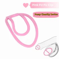 Chastity With The Pink Fufu Clip For Sissy Plastic Training Scrotum Clip Pussy Chastity Device Light Cock Cage Sextoy For Men 18