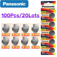 100Pcs Original Panasonic CR2032 CR2025 CR2016 CR1632 CR1616 CR1620 CR2450 CR2430 Lithium Battery CR2032 Batteria CR 2032