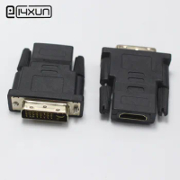 EClyxun 1pcs Gold-plated DVI 24+5 Male To HDMI Female Plug jack Bidirectional Transmission Adapter Connector For Video Card