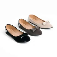 JIEHUA X LISA QUINCY - Giselle Sepatu Flat Shoes Wanita Anti Slip Empuk Elegan D-1736 BLACK,40 : 25 