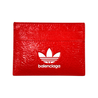 【二手名牌BRAND OFF】Balenciaga 巴黎世家 紅色 牛皮 Adidas聯名 卡夾 721895