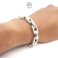 Gelang Rantai Pria Perak 925 Asli Balok Chain Macho
