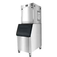 Commercial Air-Cooled Ice Maker 650Kg Large Output Milk Tea Shop Large Bar Automatic Ice Cube Makers Machines