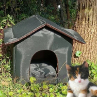 Outdoor Waterproof Stray Cat Litter Cat House Cat House Pet Winter Warm Closed Rainproof Outdoor Kennel Dog Beds Cat House