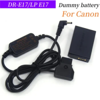DR-E17 dr e17 DC Coupler LP E17 Dummy Battery＋D-tap Step-down Cable for Canon EOS M3 M5 M6 EOS-M3 EOS-M5 EOS-M6 Mark II Camera