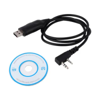 1pcs USB Programming Cable + CD FHRG For Baofeng UV-3R+ UV-5R 5RA Kenwood TK-240 250