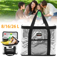 Aluminum Film Thermal Insulation Bag Aluminum Foil Lunch Bag Large Capacity Insulated Food Delivery Bag Waterproof Portable