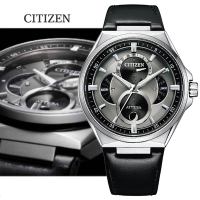 CITIZEN 星辰 GENTS 光動能 鈦金屬 月相潮男腕錶-42mm BU0060-09H 皮錶帶