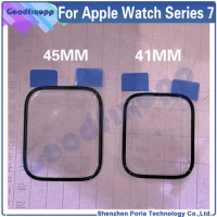 Touch Glass For Apple Watch Series 7 S7 41mm 45mm LCD Front Glass Outer Panel Repair Parts