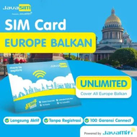 JavaMifi SIM Card EUROPE BALKAN Unlimited Quota SAVVY,1 HARI